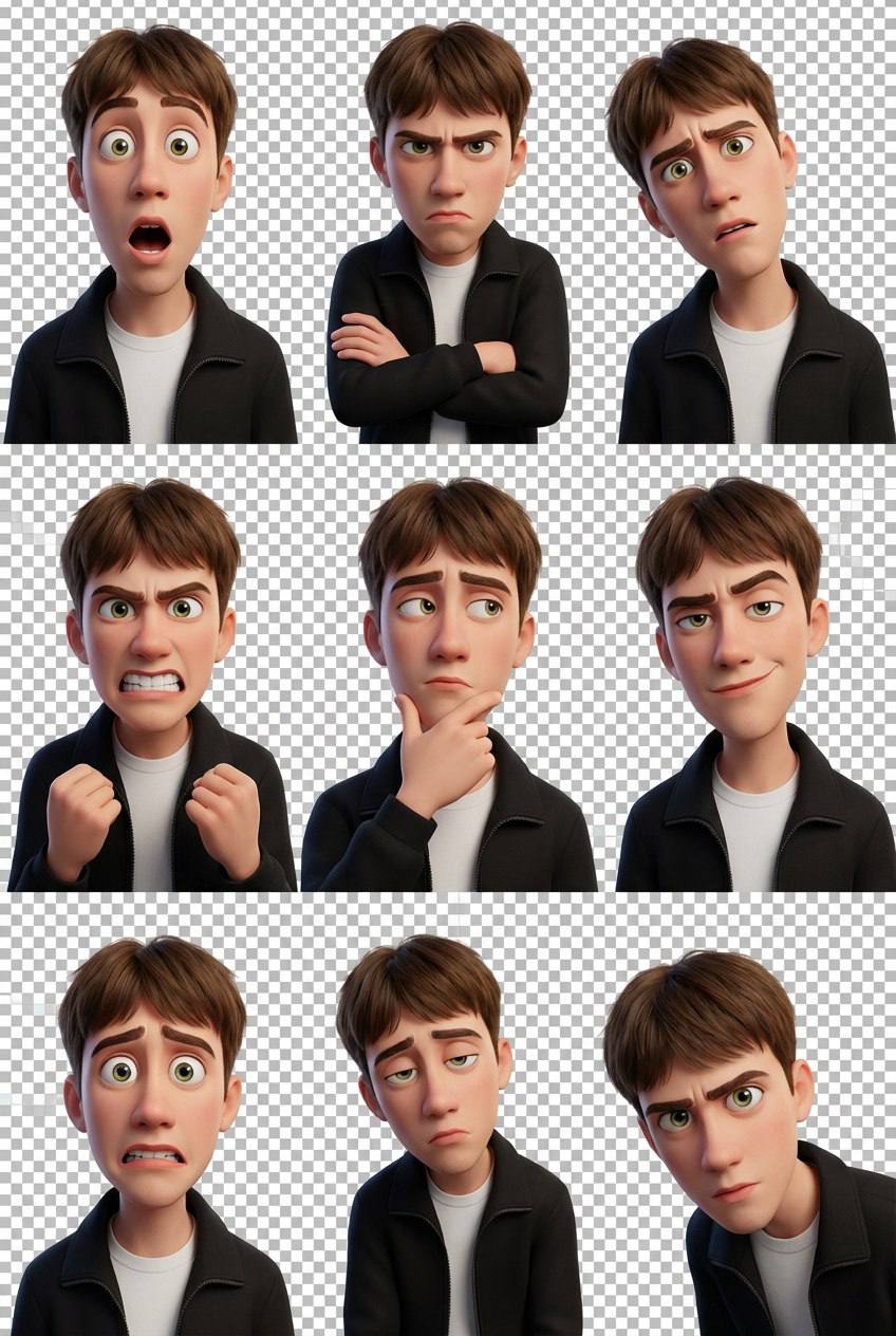 Промт стикеры в стиле Pixar