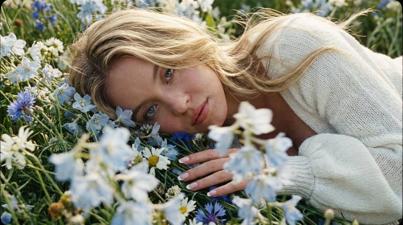 Промт фотосессии в плевых цветах