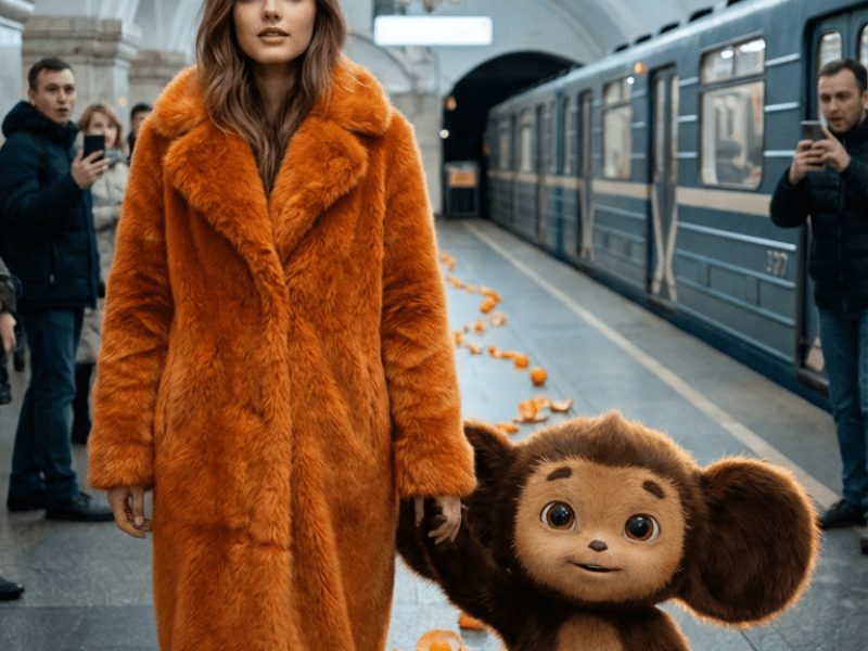 Промт в метро с чебурашкой